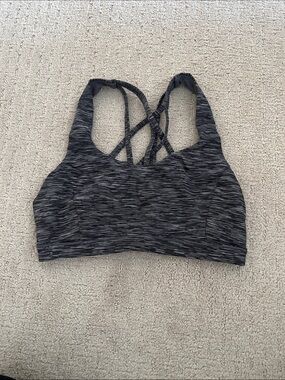 lululemon athletica Strappy Space-Dye Sports Bra - Black/Gray